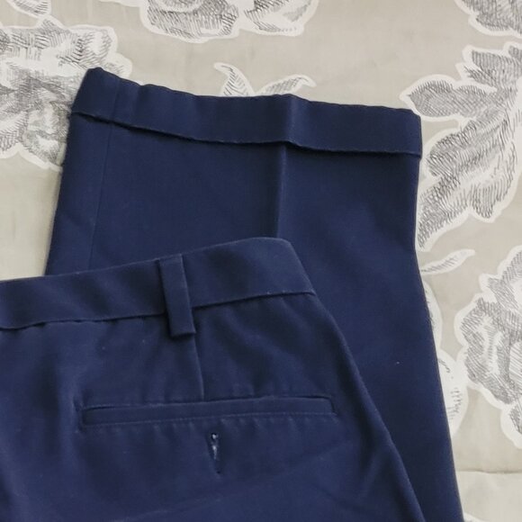 Jos A Banks Navy Blue 100% Cotton Twill Pleated Waist Cuffed Pants 34 x 30 - Picture 4 of 4